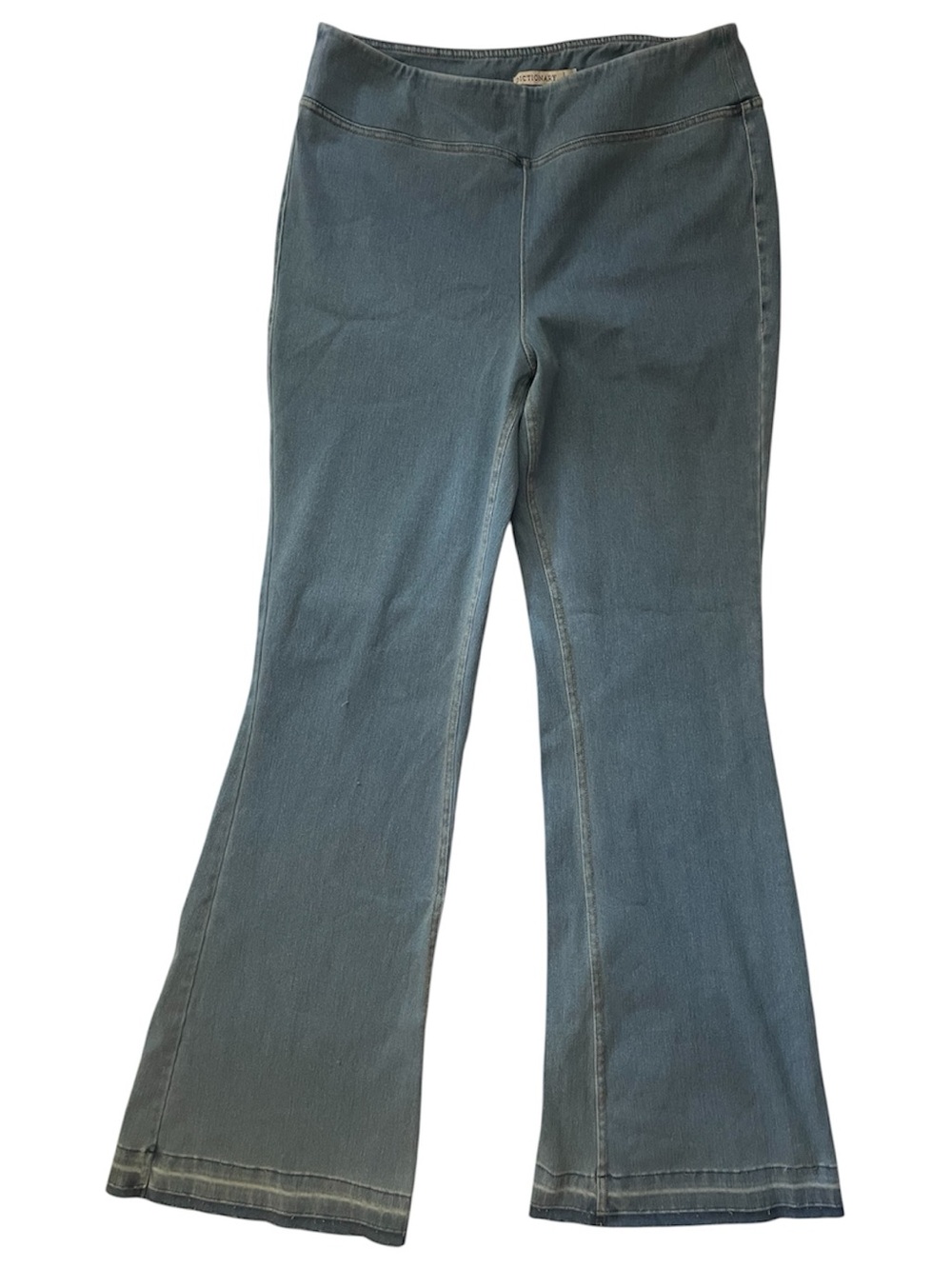 Dictionary Pull On Flare Stretch Jeans Light Wash Boho Y2K Size L